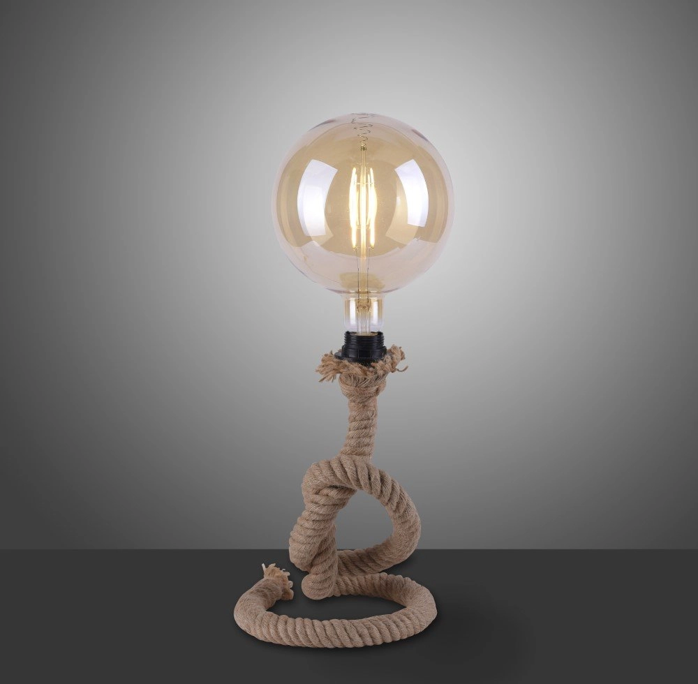 Touwlamp Rope zwart met bruin Just Light 4043689963101