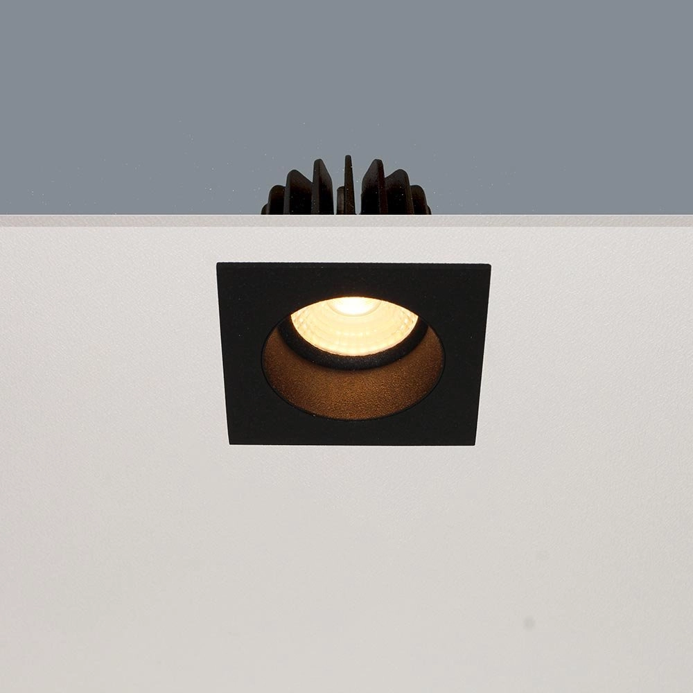 Zwarte inbouwspot Downel vierkant Artdelight 8719831730391