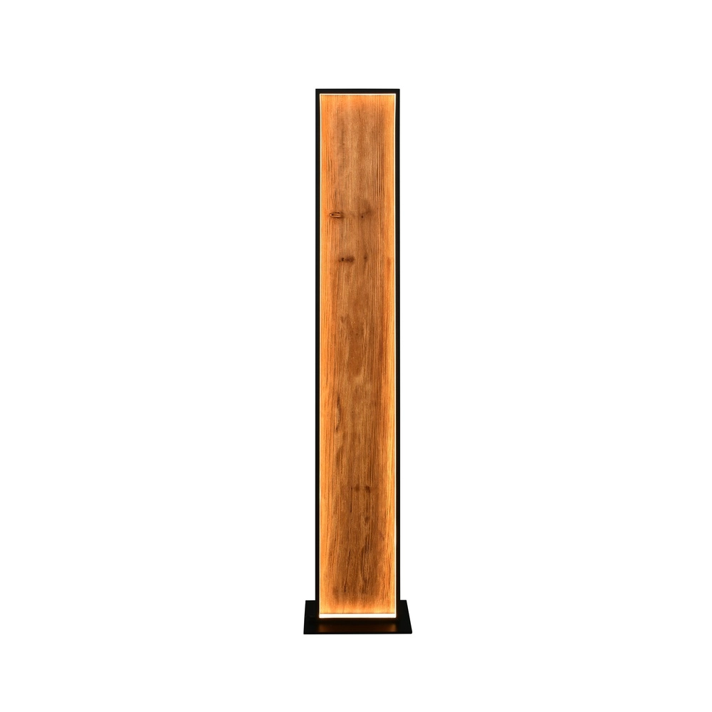 Design vloerlamp Kalea zwart met hout Trio 4017807661446