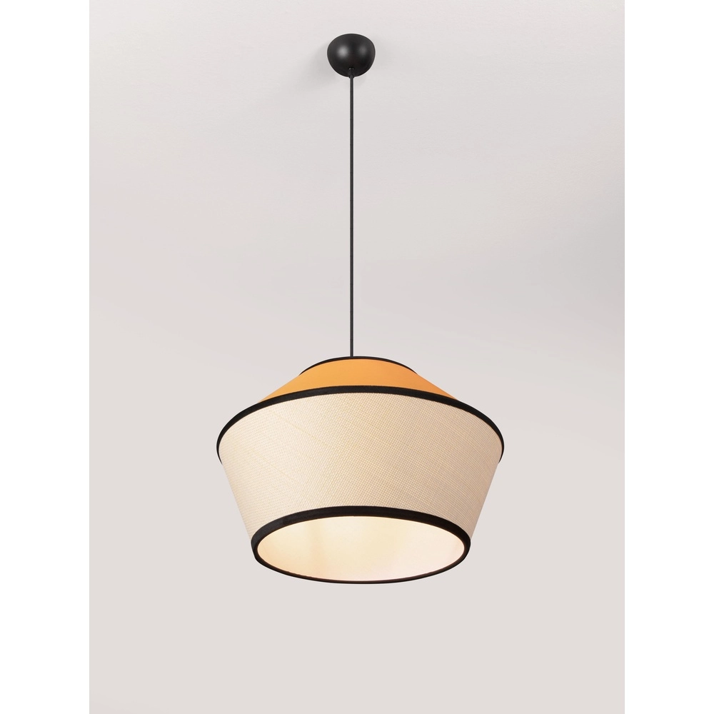 Hanglamp Veliss wit met geel Lyora 5212017493859