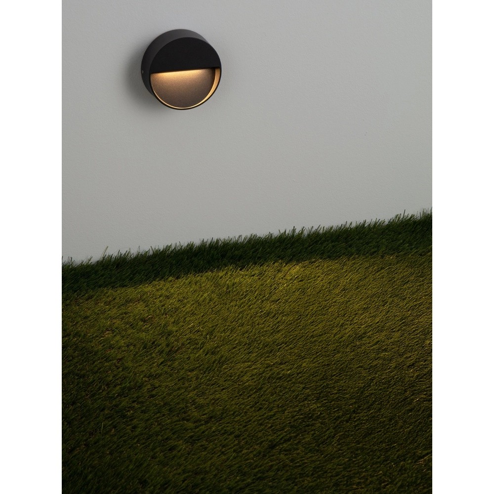 Ronde wandlamp Sete zwart Lyora 5212017497925
