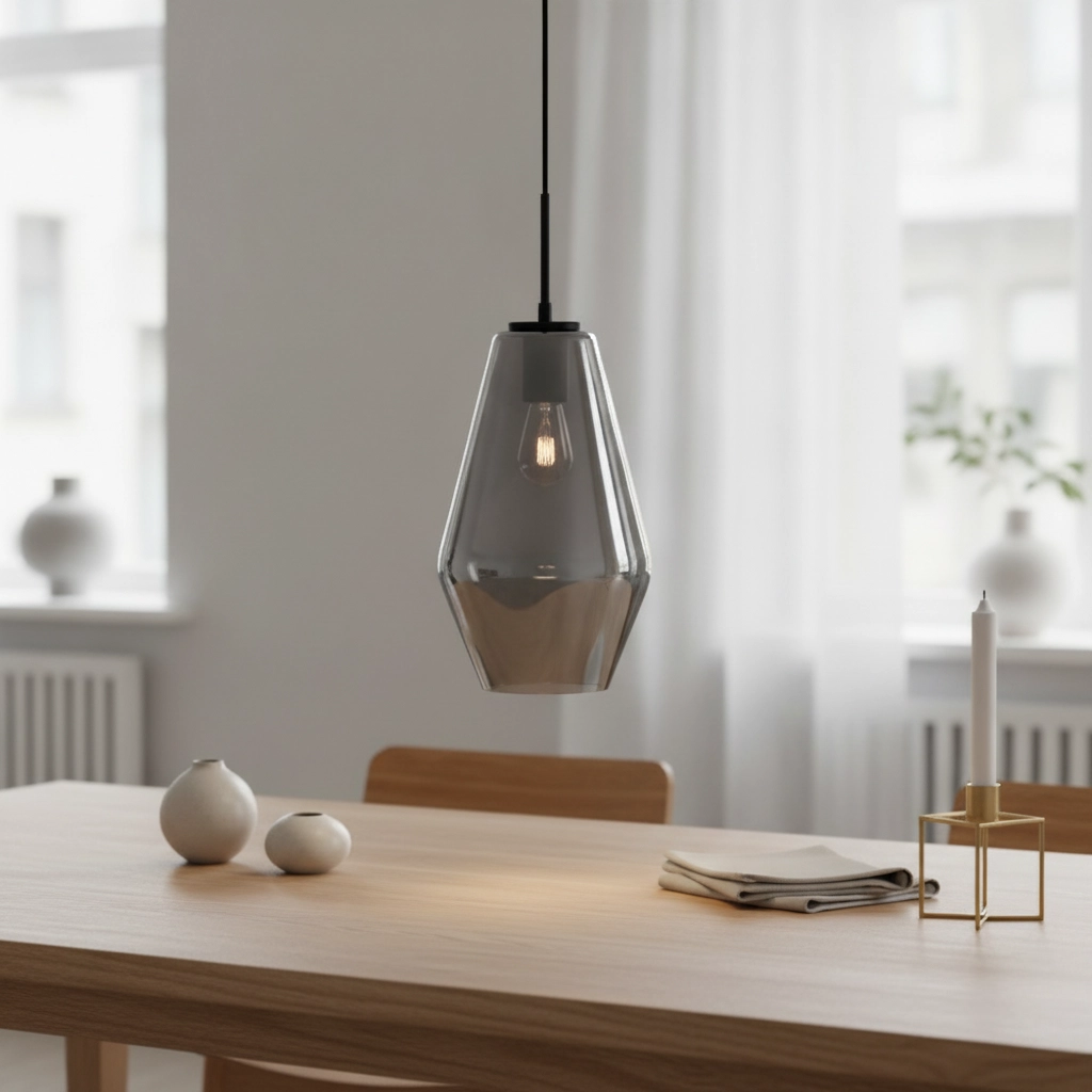 Hanglamp Veiro chroom glas Ø 17 x 28,5cm