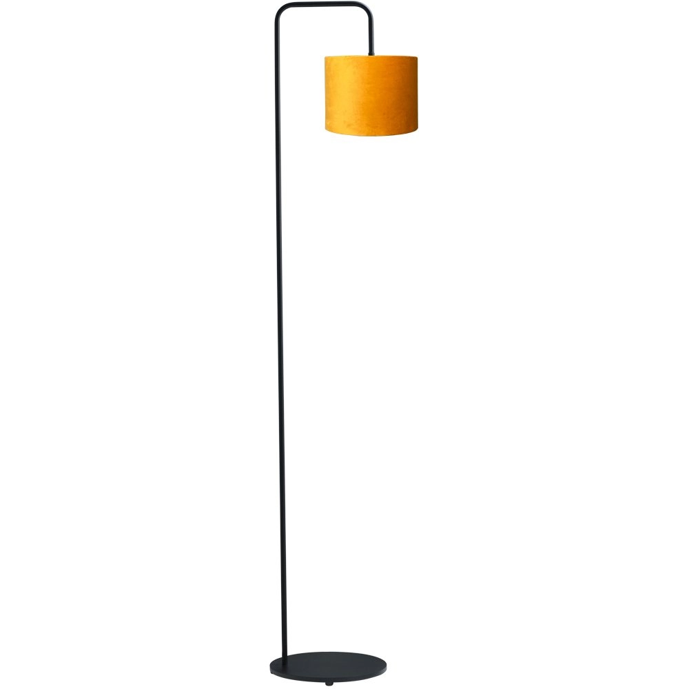 Vloer Schemerlamp Venus 152cm met okergele lampenkap