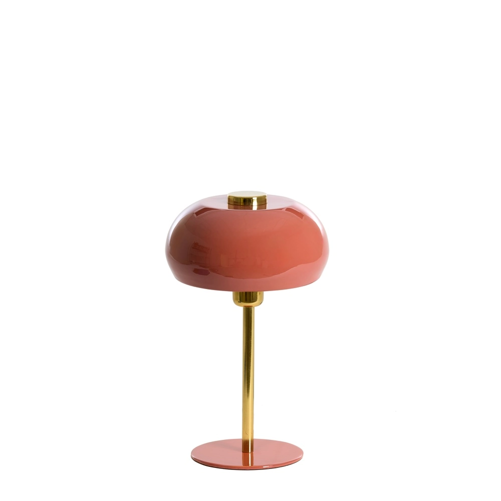 Tafellamp Surin Ø 22cm - glans koraal met goud Light & Living 8717807743420