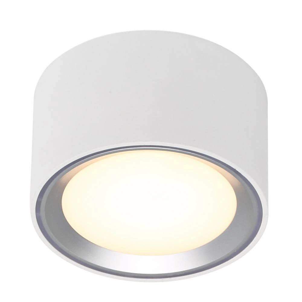 Witte spot met metalen ring Fallon 6cm x Ø 10cm Nordlux 5701581415188
