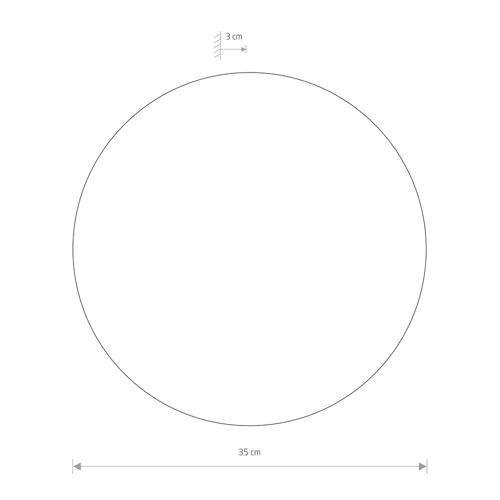 Design wandlamp Ring zand bruin Ø 35cm Lyora 5903139126540