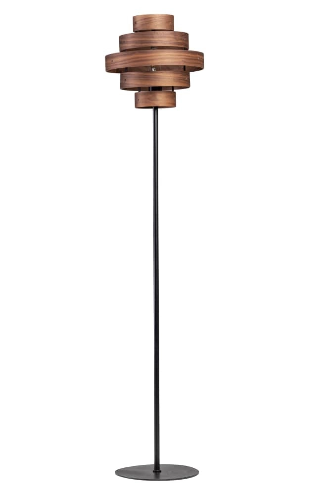 Vloerlamp Walnut walnoot bruin Ø 50cm