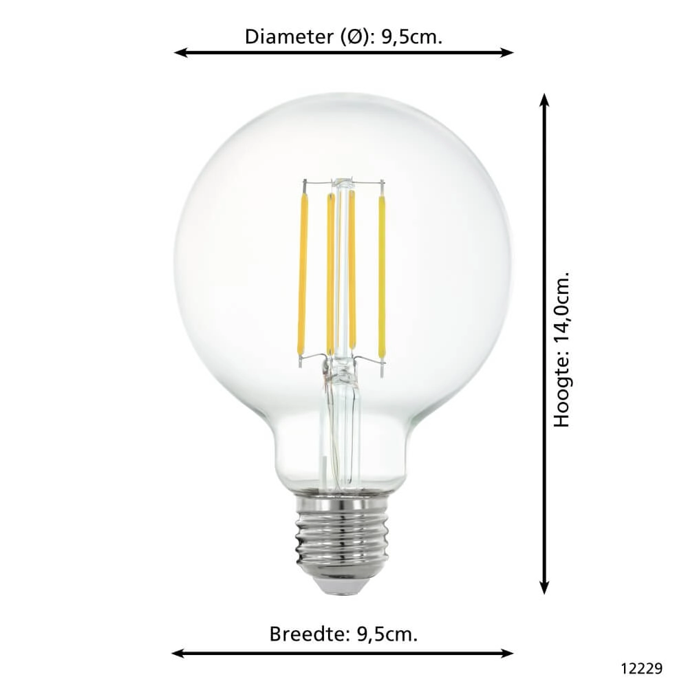 Led lampenbol Zigbee - E27 - 6 watt - 2700K - G95 Eglo 9002759122294
