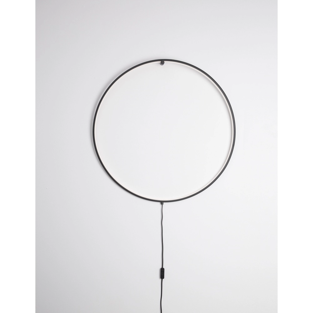 Vloerlamp Ring zwart Ø 45cm