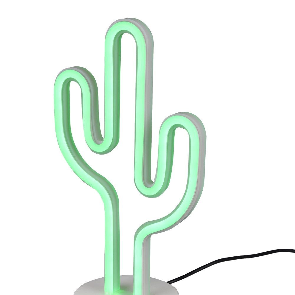 Tafellamp Cactus met groen licht Trio 4017807429398