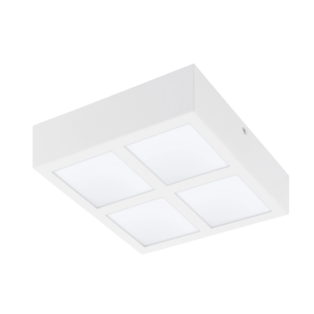 Moderne plafondlamp Colegio vierkant wit