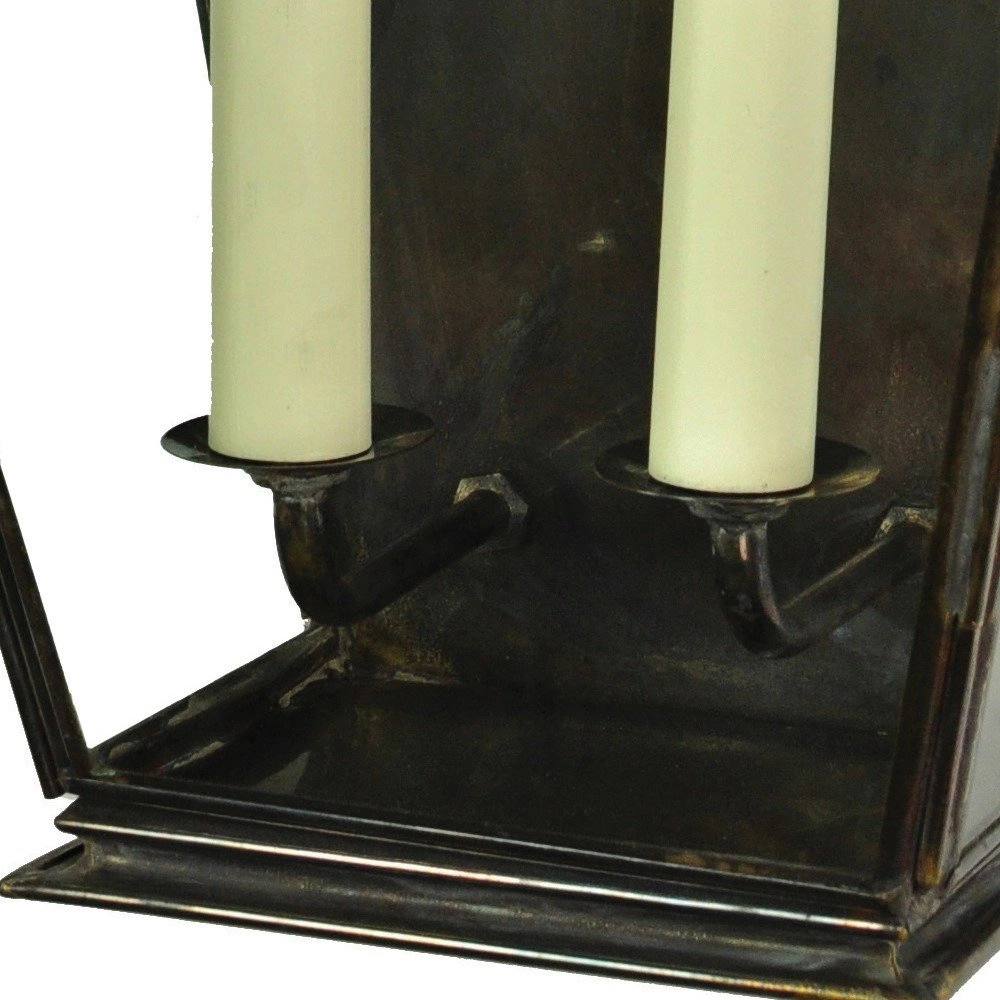 Landelijke muurlamp Knightbridge 2-lichts 42cm - gepoetst goud (PBUL) Limehouse
