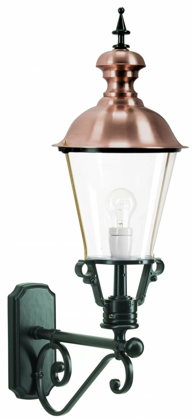 Nostalgische buitenlamp Notaris L zwart KS verlichting 8714732127745