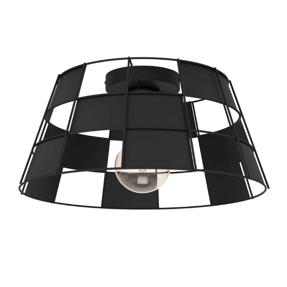 Zwarte plafondlamp Pontefract Ø 42cm