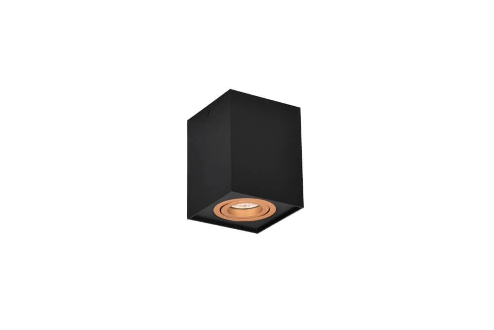 Plafondlamp Biscuit vierkant zwart
