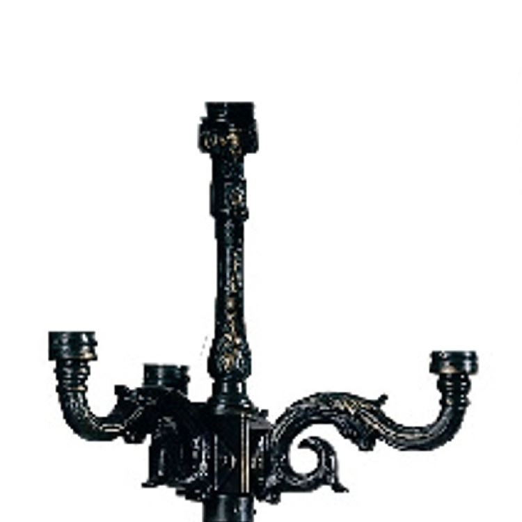 Nostalgic lantern crown Ornament 4-lichts - zwart