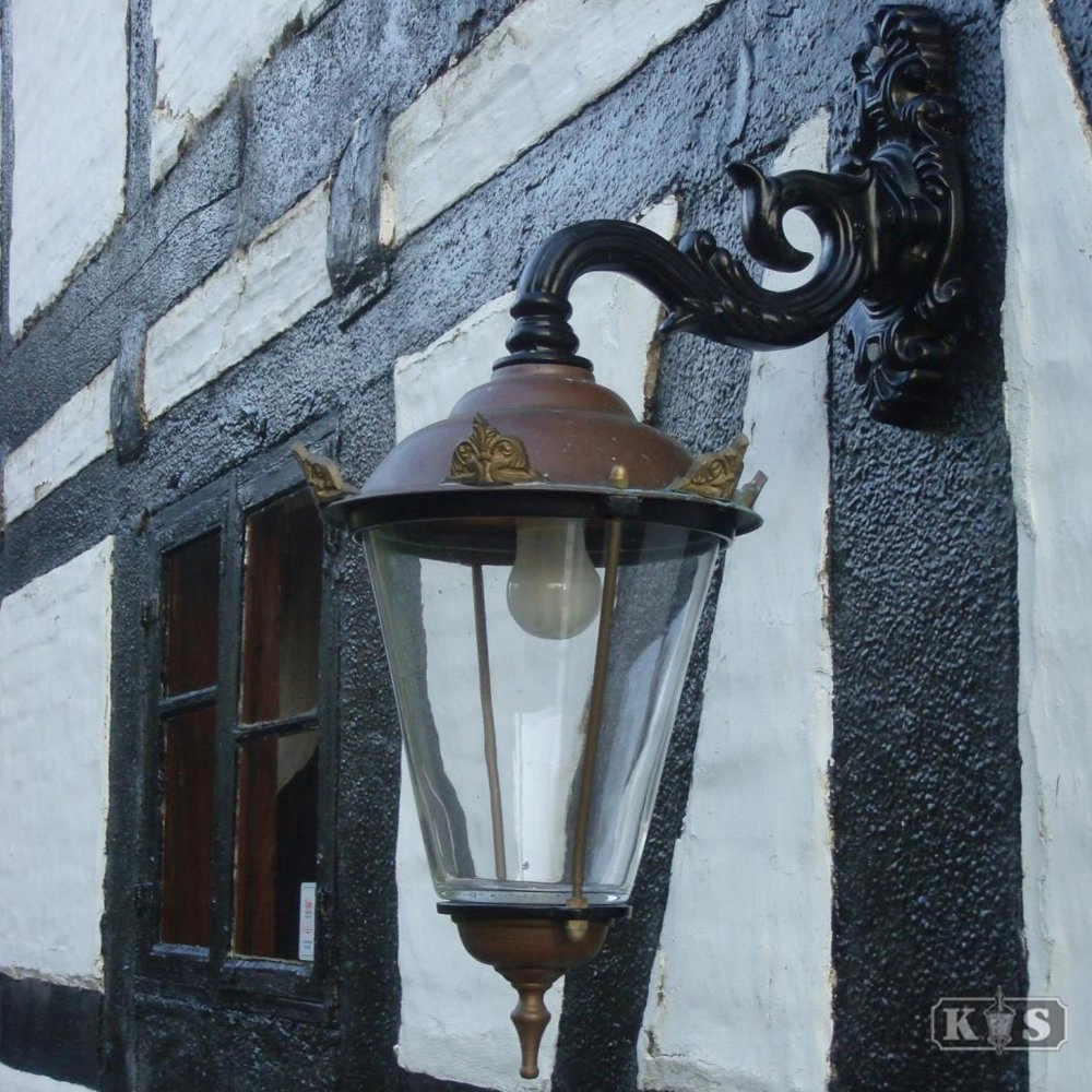 Nostalgische buitenlamp Volendam 3 met kronen - zwart KS verlichting 8714732130844