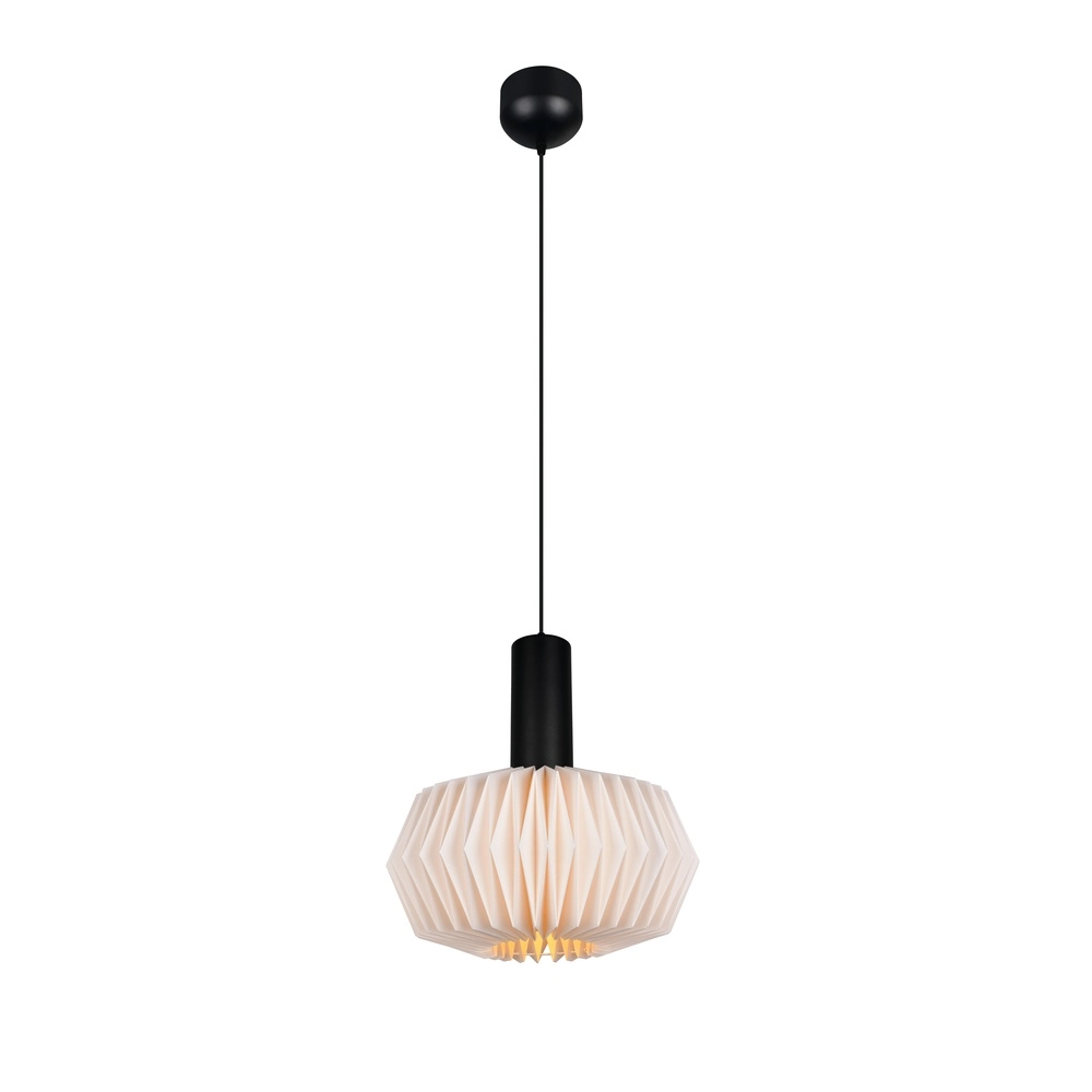 Moderne hanglamp Larima zwart met wit