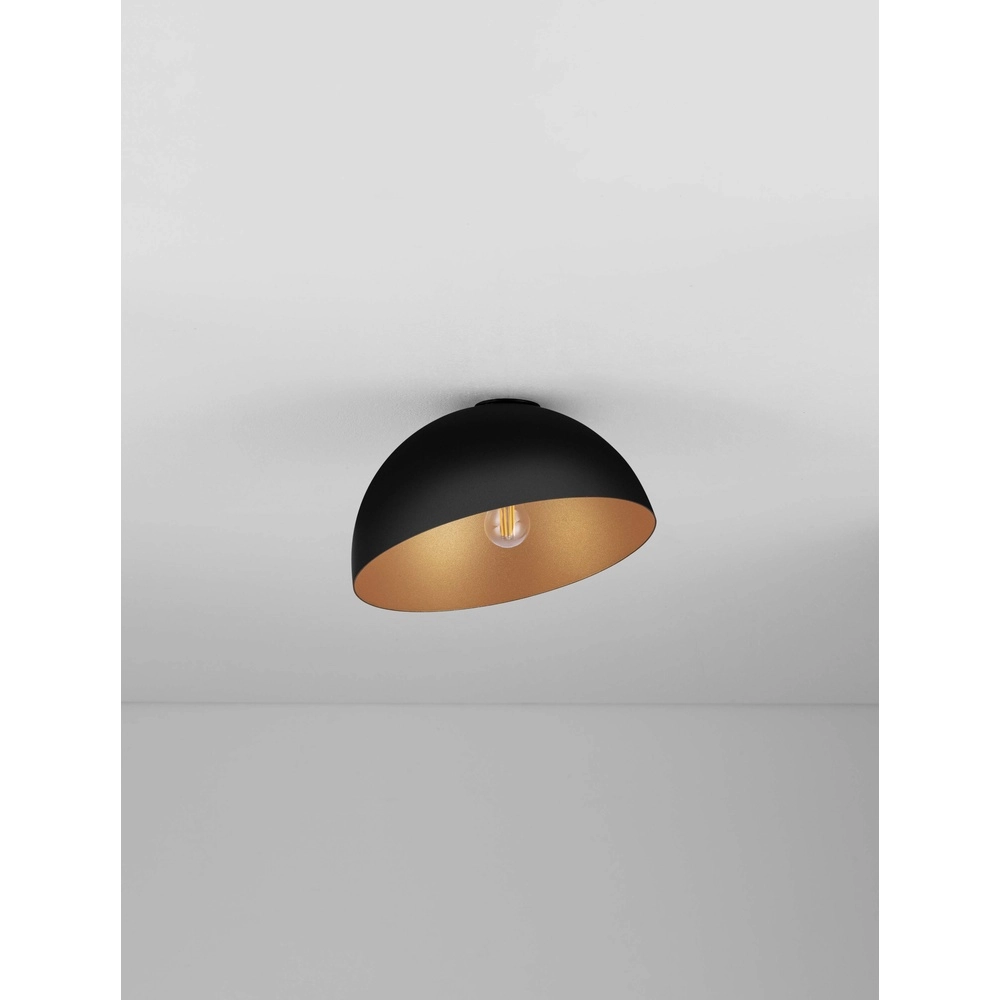 Plafondlamp Onia zwart met goud Ø 29cm Lyora 5212017458148