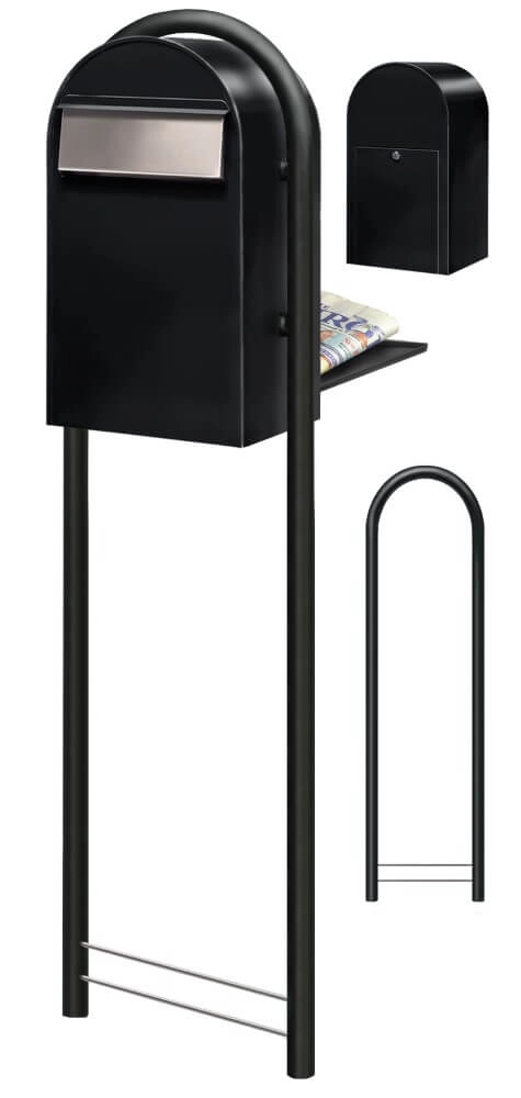 Brievenbus Grande B st9005 i Struktuurzwart Bobi 6417237034274