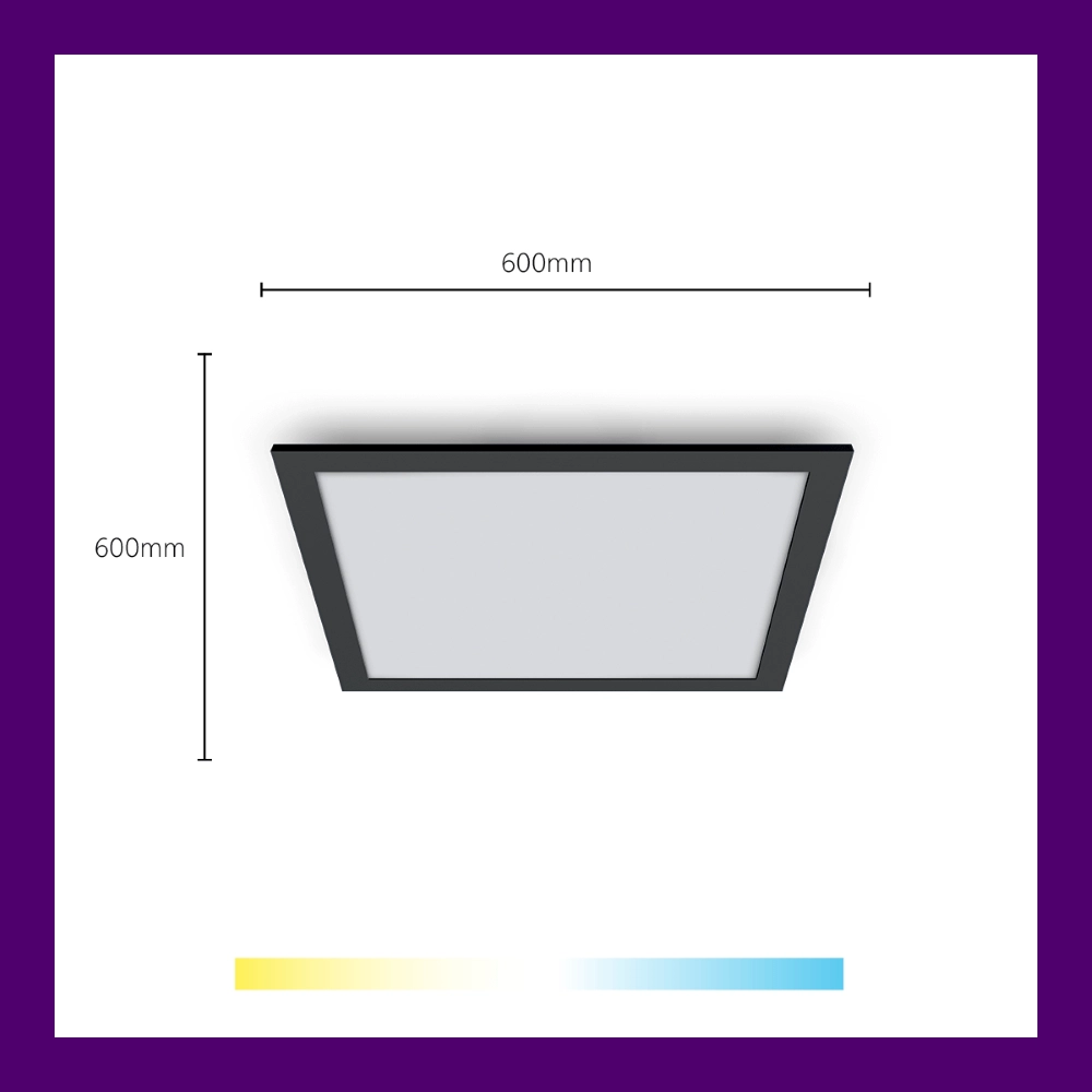 Plafonnière Panel zwart - 36W WiZ 8719514554870