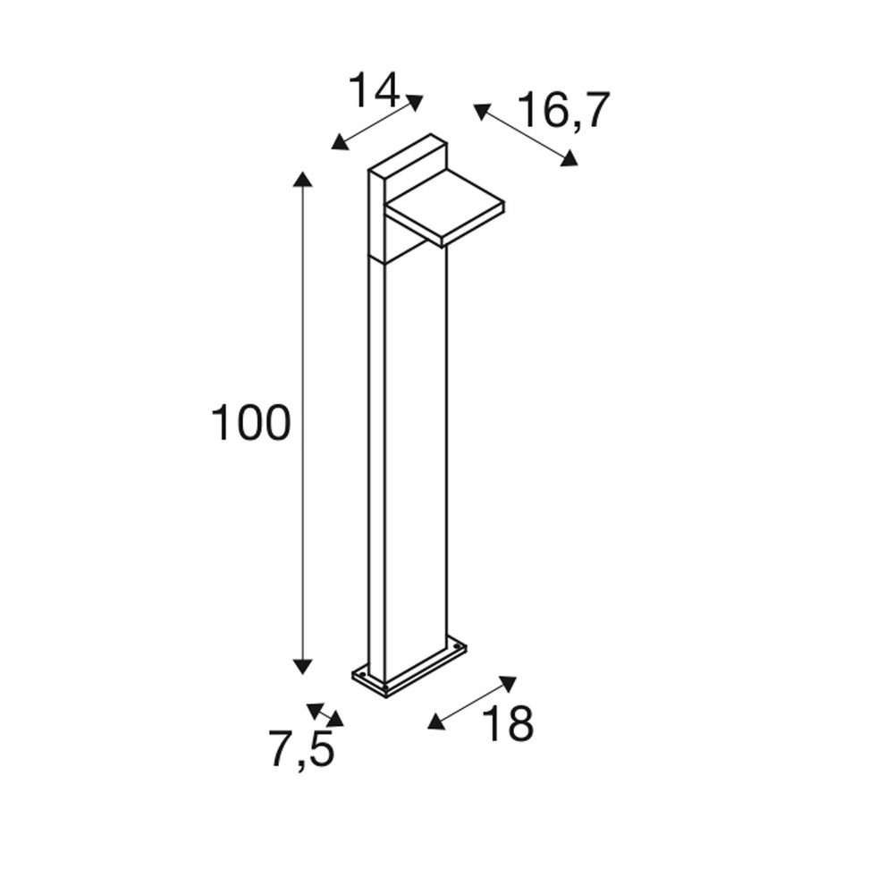 Padverlichting Abridor 100cm SLV 4024163231831