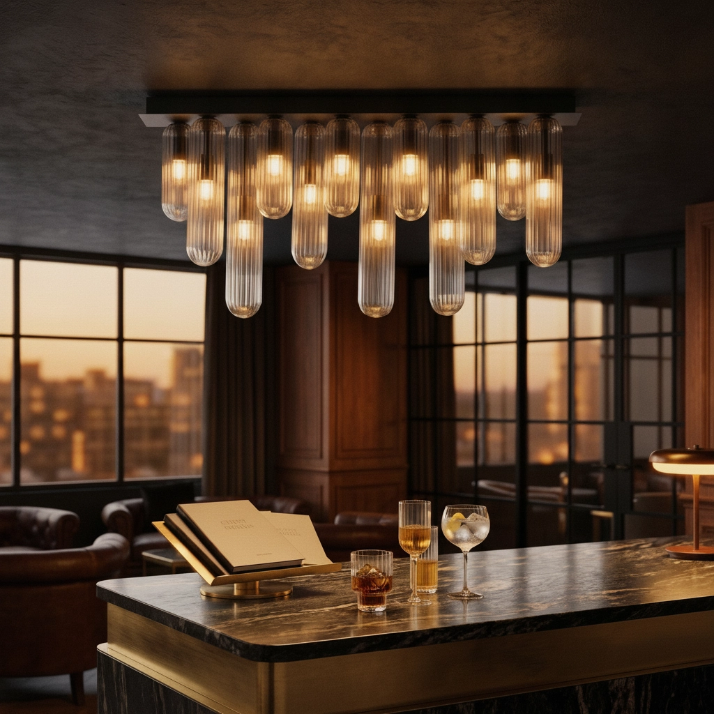 Design plafondlamp Gustave zwart 12-lichts