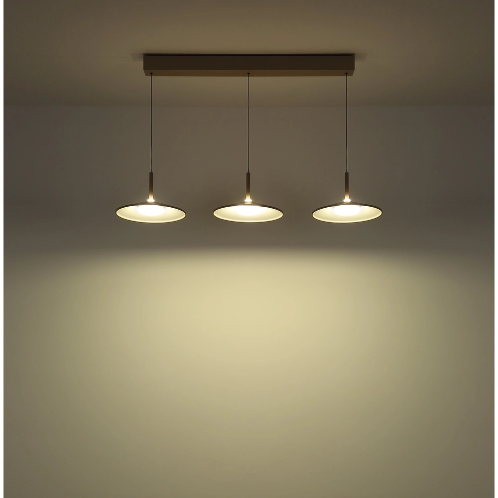 3-lichts hanglamp Lampone design zand bruin Globo 9007371572366