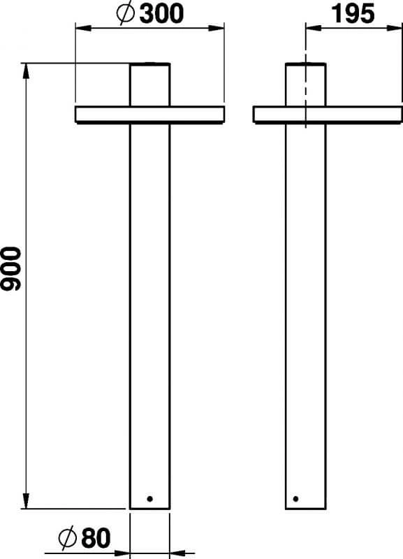 Led padverlichting Dounce 90cm antraciet Albert 4007235220933
