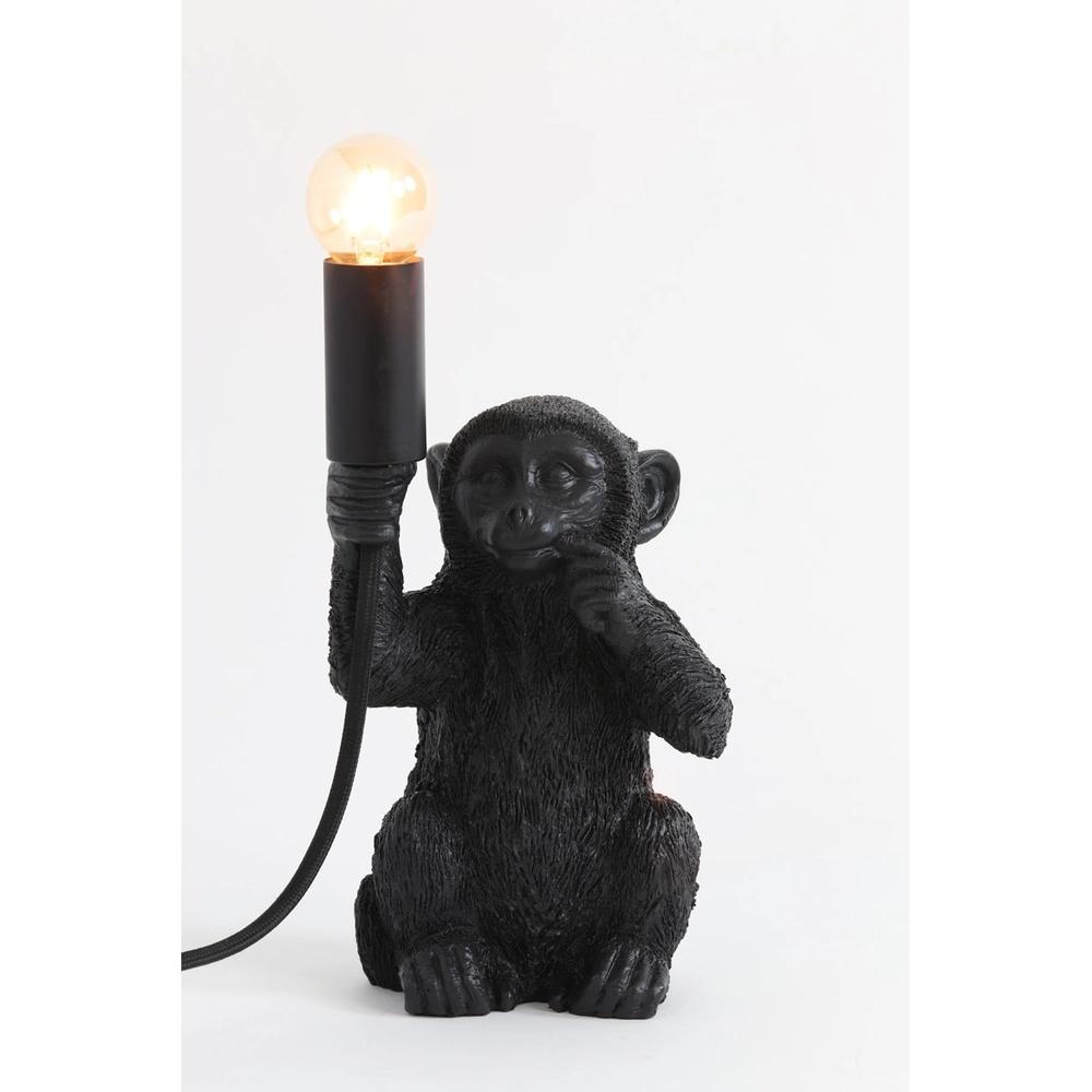 Tafellamp aapje Monkey zwart 23,5cm Light & Living 8717807605384