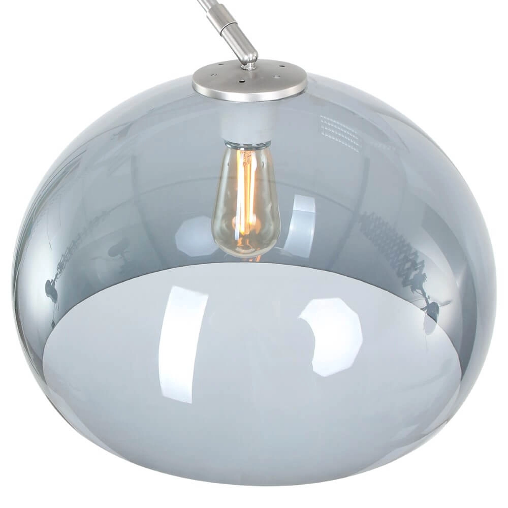 Arc lamp Gramineus staal met smoke glas Steinhauer 8712746116496