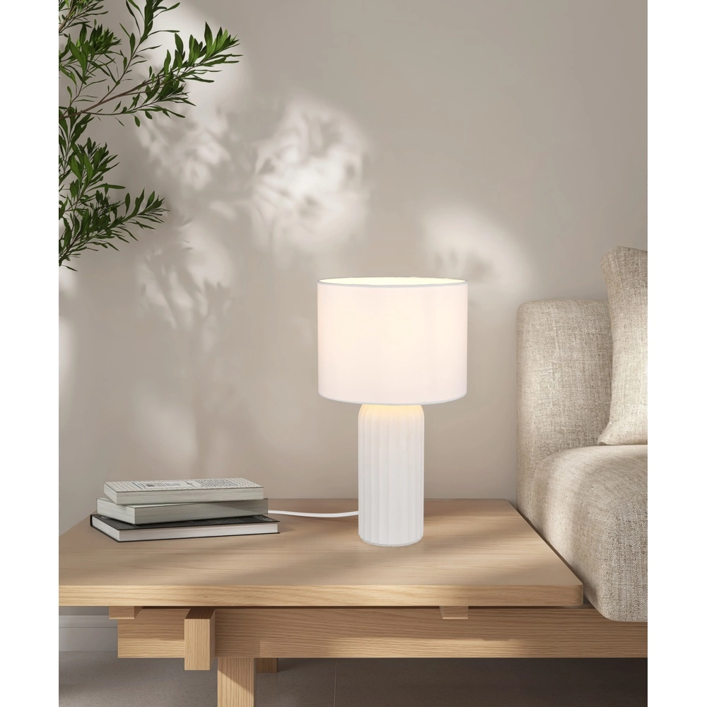 Tafellamp Blair Ø 20cm wit Trio 4017807654387