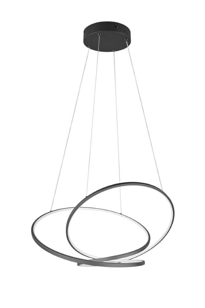 Vide hanglamp Darvin zwart - 75cm Trio 4017807616057