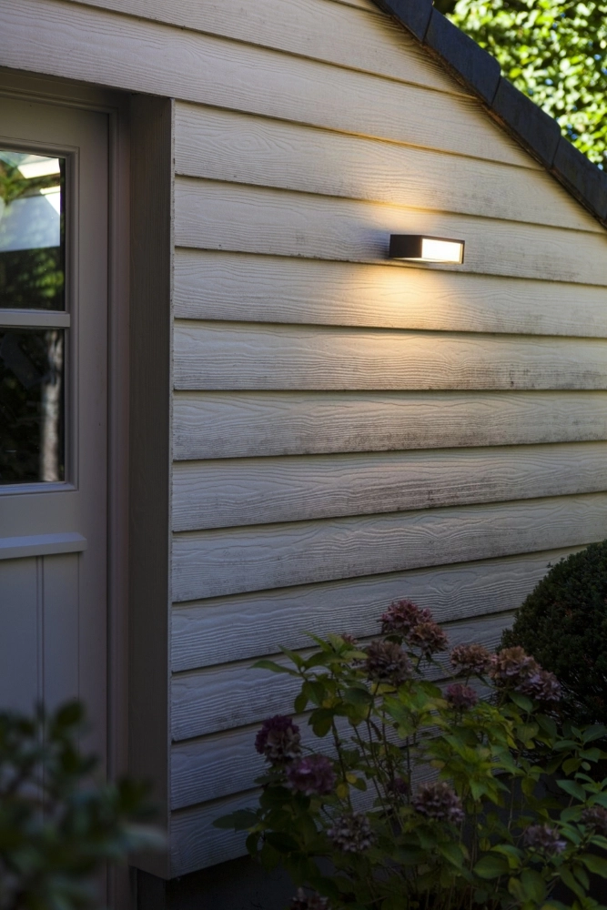 Moderne wandlamp Telis grijs met solar Lutec 6939412018133