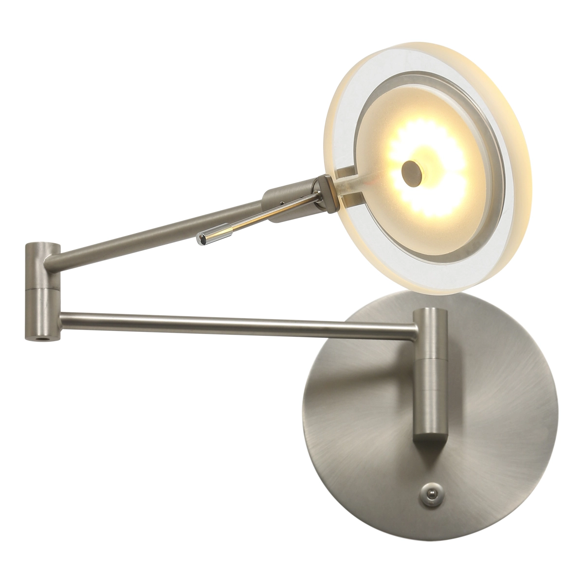 Led wand leeslamp Turound 10w - 2700K - 62cm RVS helder glas Steinhauer 8712746133370