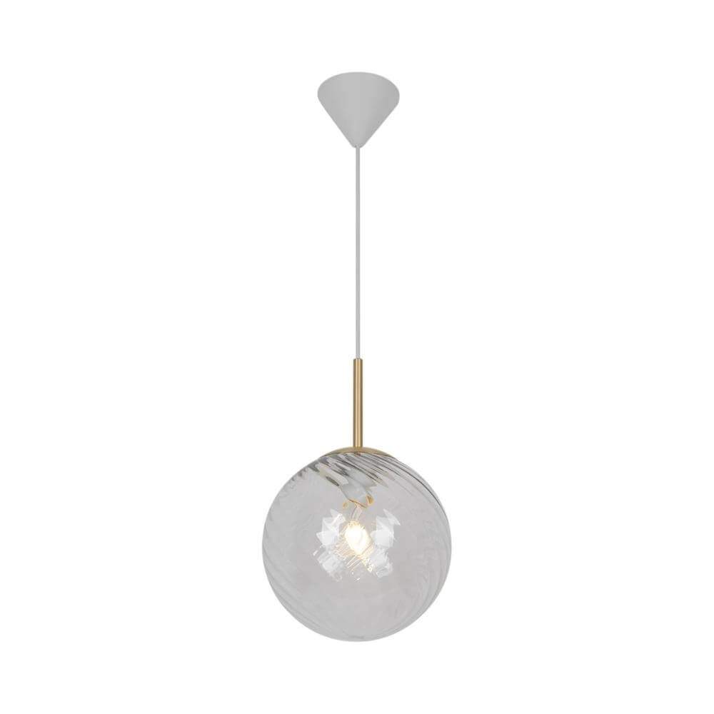 Glazen hanglamp Chisell messing Ø 25cm
