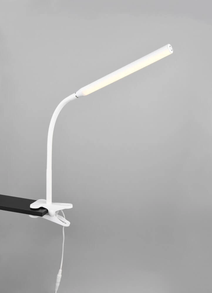 Klem bureaulamp Nevada flexibel - wit