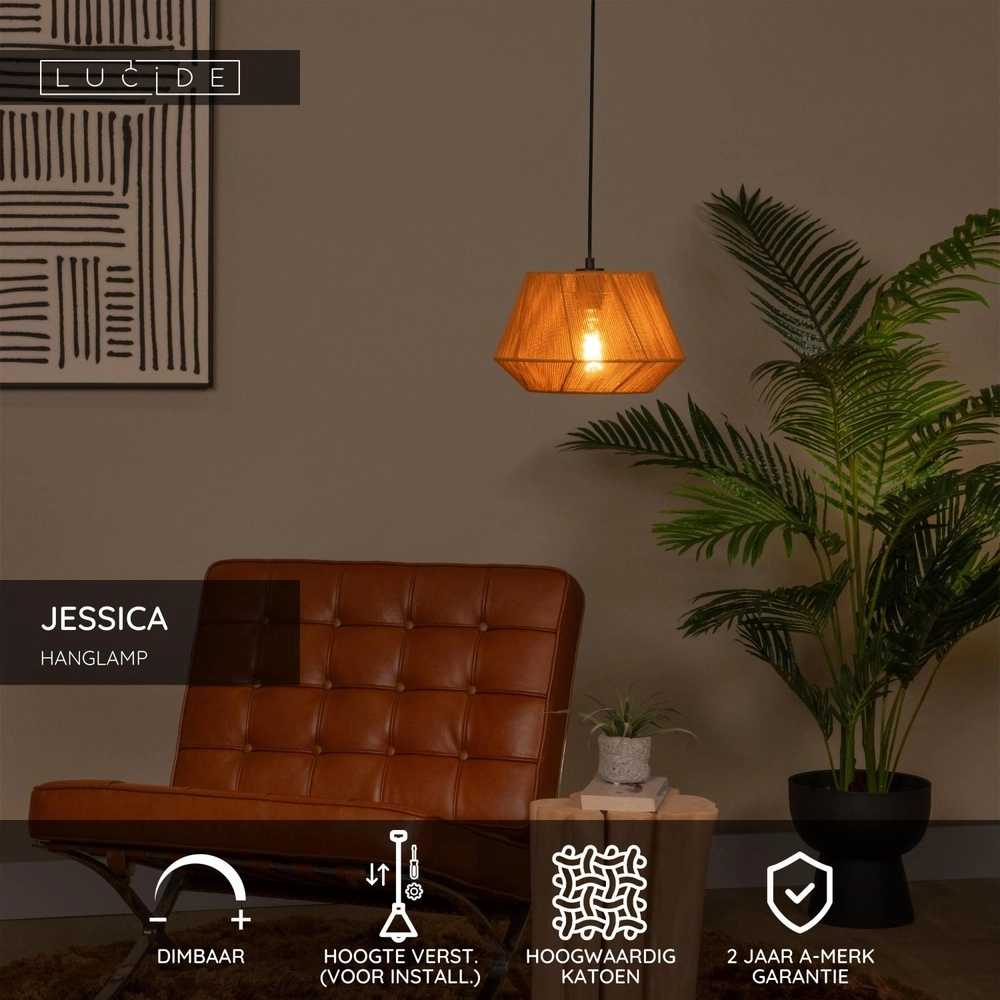 Hanglamp Jessica Ø 30cm terracotta Lucide 5411212106315