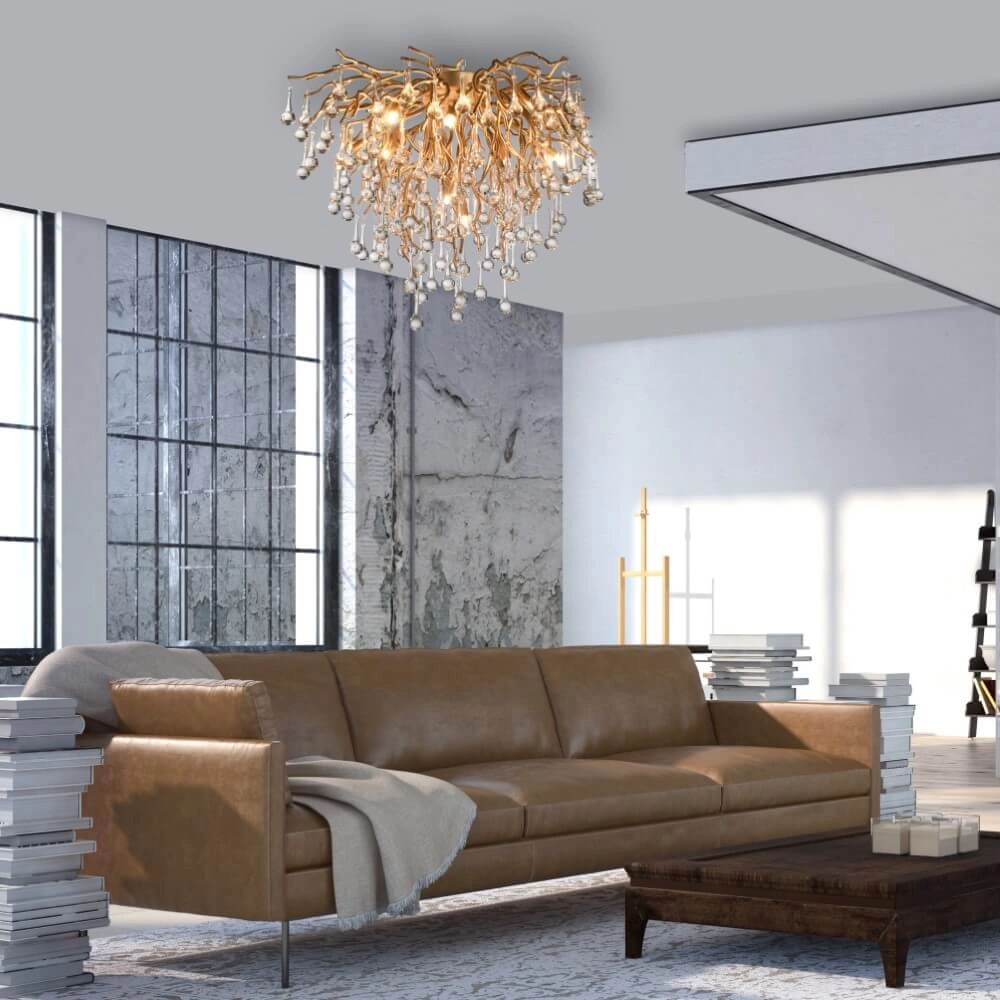 Kroonluchter Icicle messing 50cm Paul Neuhaus 4012248352083