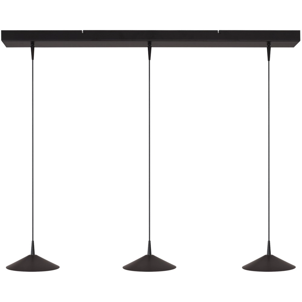 3-lichts hanglamp Ceppo zwart Ø 18cm