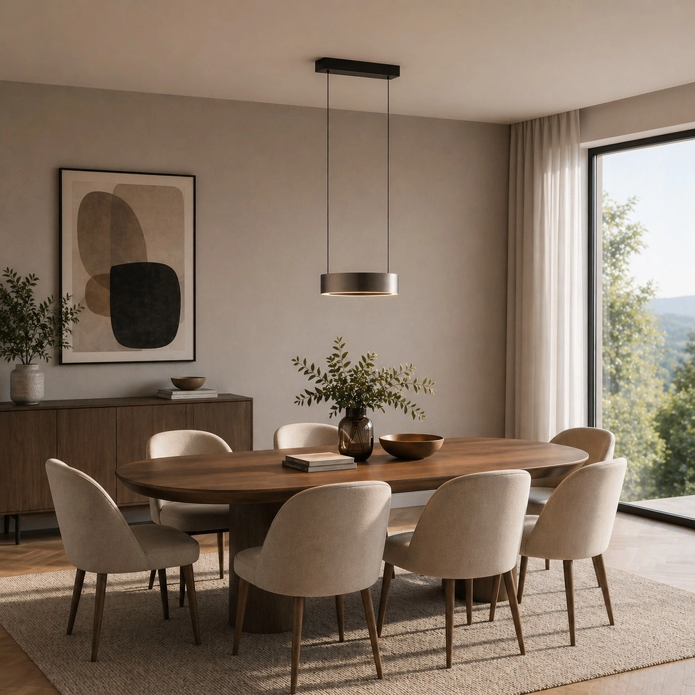Design hanglamp Axion zwart met bruin Brilliant 4004353477188