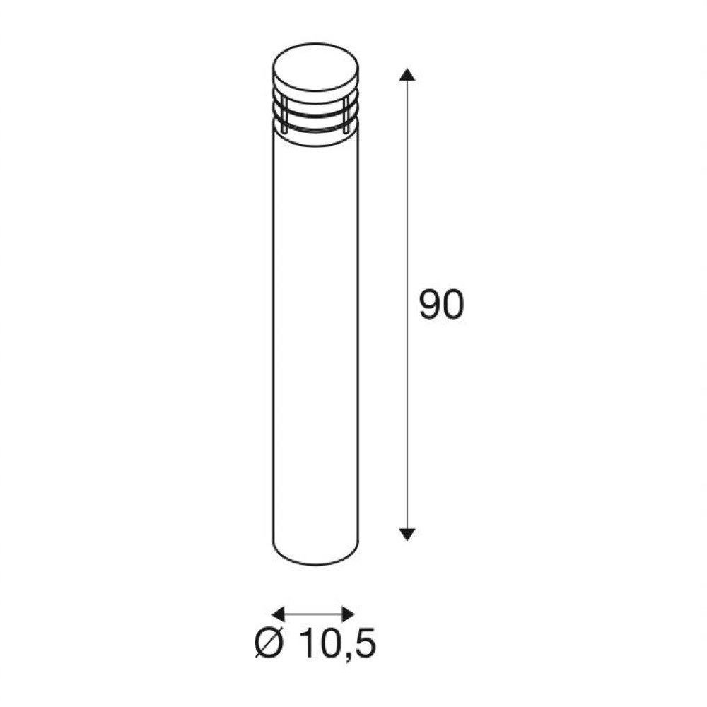 Terraslamp Vap Slim 90 SLV 4024163124614