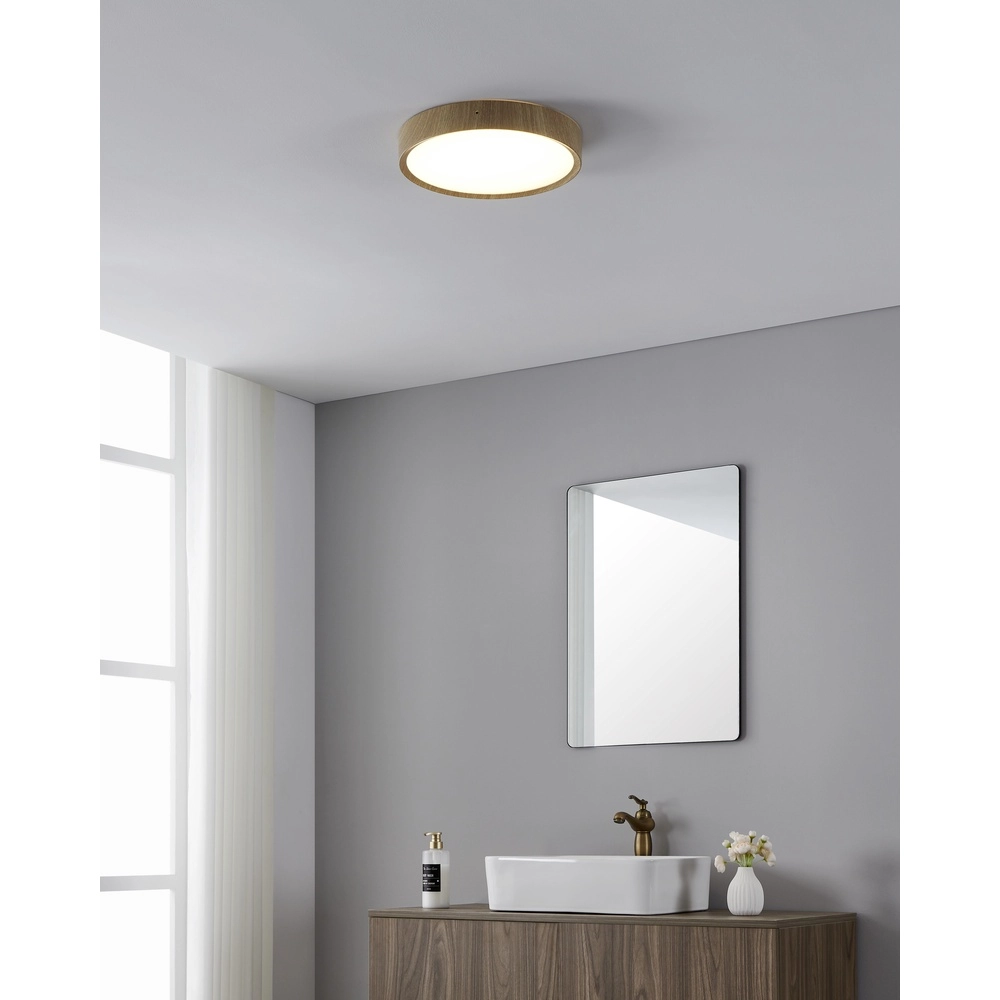 Led plafondlamp Musurita houtlook - Ø 34cm Eglo 9008606304318
