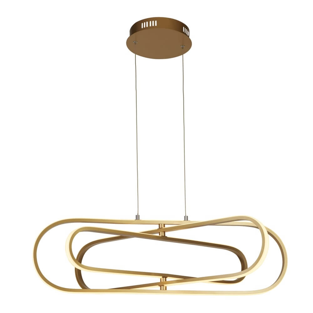 Strakke gouden hanglamp Clip