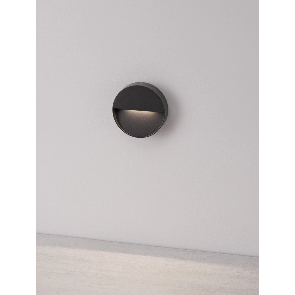 Design wandlamp Arne antraciet