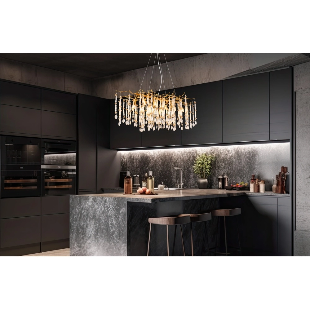 Hanglamp Gloria 100cm goud Globo 9007371578993