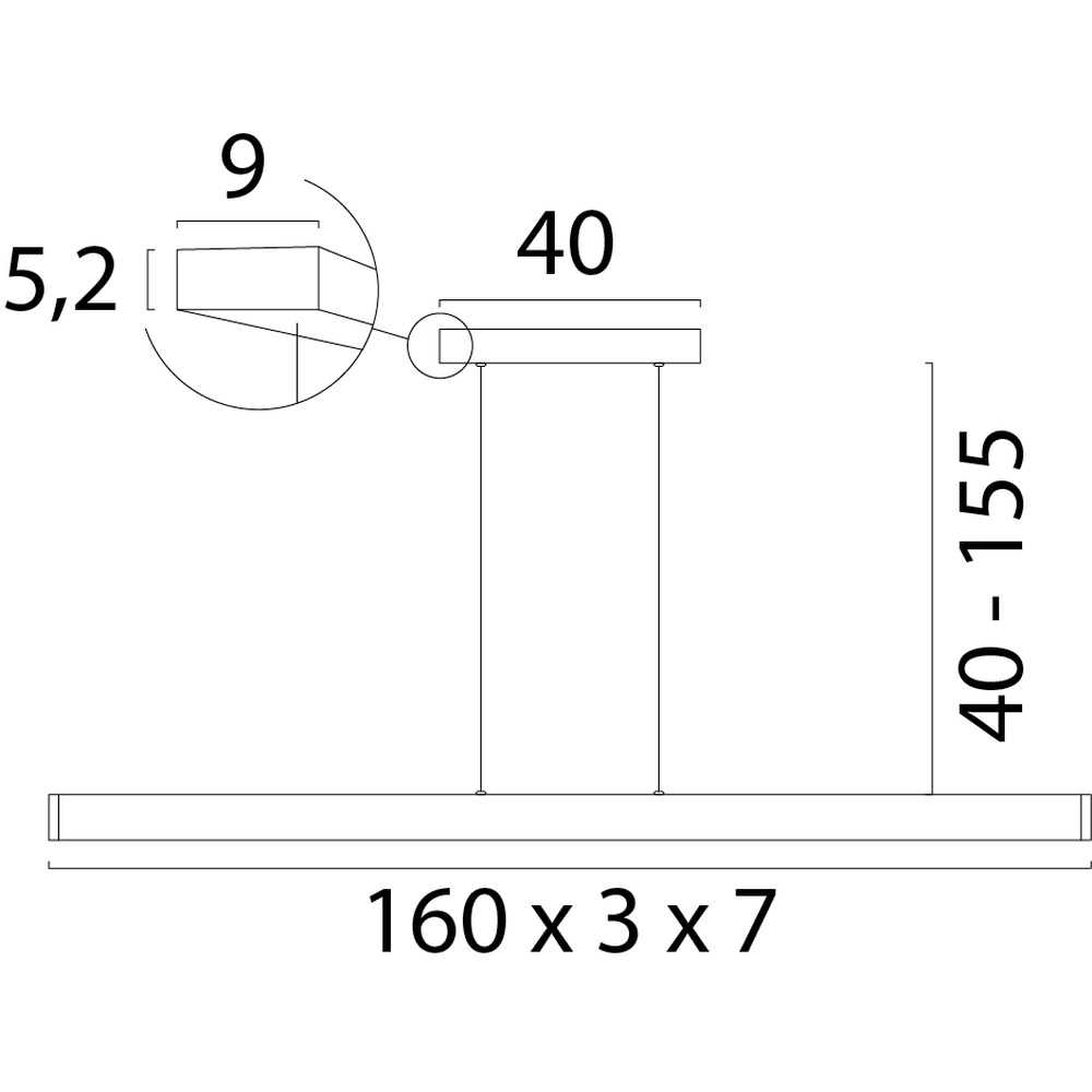Design hanglamp Atina 160cm mat nikkel Masterlight 8718121345505