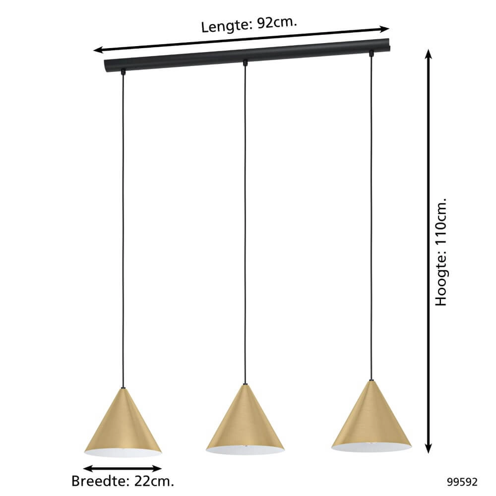 Eettafel hanglamp Narices goud Eglo 9002759995928