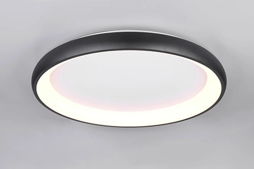 Led plafondlamp Cardona zwart - Ø 75cm