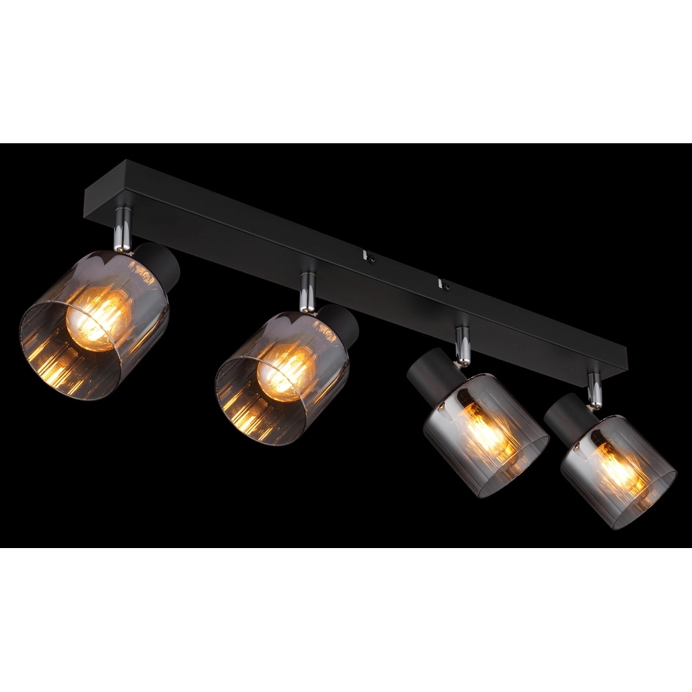 Plafondlamp Jack 4-lichts zwart Globo 9007371519835